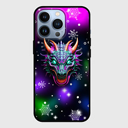 Чехол iPhone 13 Pro Неновый дракон
