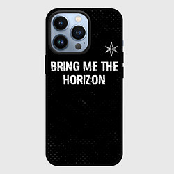 Чехол для iPhone 13 Pro Bring Me the Horizon glitch на темном фоне посеред, цвет: 3D-черный