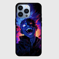 Чехол iPhone 13 Pro Сатору Годжо в безумии - Магическая битва