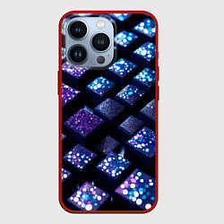 Чехол для iPhone 13 Pro Цветные объёмные кубики - нейросеть, цвет: 3D-красный