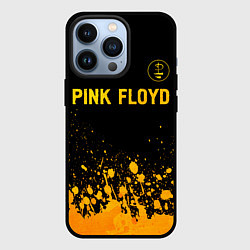 Чехол для iPhone 13 Pro Pink Floyd - gold gradient посередине, цвет: 3D-черный