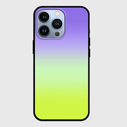 Чехол iPhone 13 Pro Фиолетовый мятный и желто-зеленый градиент
