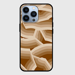 Чехол для iPhone 13 Pro Кофейные линии, цвет: 3D-черный