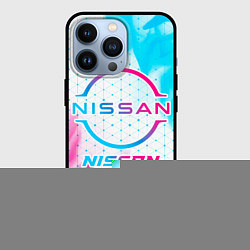 Чехол для iPhone 13 Pro Nissan neon gradient style, цвет: 3D-черный