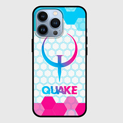 Чехол для iPhone 13 Pro Quake neon gradient style, цвет: 3D-черный