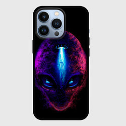 Чехол для iPhone 13 Pro UFO alien head, цвет: 3D-черный
