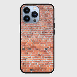 Чехол для iPhone 13 Pro Кирпичная стена узор, цвет: 3D-черный