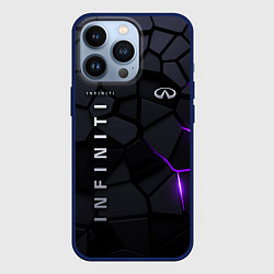 Чехол для iPhone 13 Pro Infiniti - плиты с эффектом свечения, цвет: 3D-тёмно-синий
