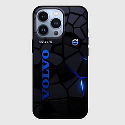 Чехол для iPhone 13 Pro Volvo - плиты с эффектом свечения, цвет: 3D-черный