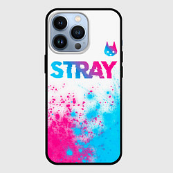 Чехол для iPhone 13 Pro Stray neon gradient style посередине, цвет: 3D-черный