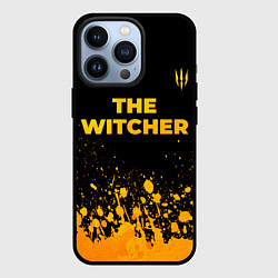 Чехол для iPhone 13 Pro The Witcher - gold gradient посередине, цвет: 3D-черный