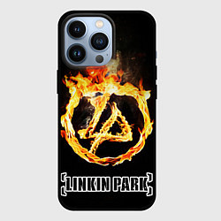 Чехол для iPhone 13 Pro Linkin Park - fire logo, цвет: 3D-черный