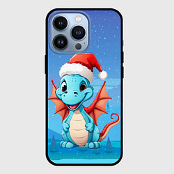 Чехол для iPhone 13 Pro Ёлочный дракон, цвет: 3D-черный