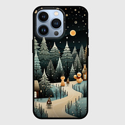 Чехол для iPhone 13 Pro Волшебная ночь в деревне, цвет: 3D-черный