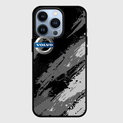 Чехол для iPhone 13 Pro Volvo - монохромный серый, цвет: 3D-черный