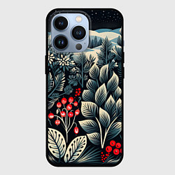 Чехол для iPhone 13 Pro Хрустальные рисунки, цвет: 3D-черный
