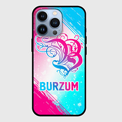 Чехол для iPhone 13 Pro Burzum neon gradient style, цвет: 3D-черный