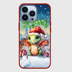 Чехол для iPhone 13 Pro Дракон снежнокрыл, цвет: 3D-красный