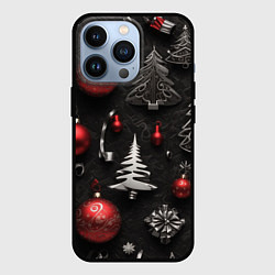 Чехол для iPhone 13 Pro Новогодние игрушки елочные, цвет: 3D-черный