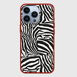 Чехол iPhone 13 Pro Шкура зебры черно - белая графика