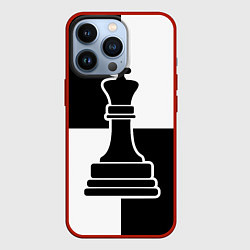 Чехол для iPhone 13 Pro Шахматы - ферзь, цвет: 3D-красный