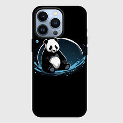 Чехол для iPhone 13 Pro Панда сидит, цвет: 3D-черный