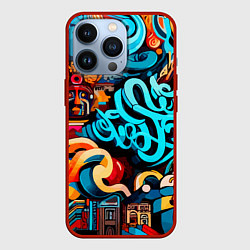Чехол для iPhone 13 Pro Abstract graffiti - ai art, цвет: 3D-красный