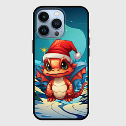Чехол для iPhone 13 Pro Маленький новогодний милый дракошка 2024, цвет: 3D-черный