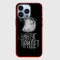 Чехол для iPhone 13 Pro Свинтус придёт, цвет: 3D-красный