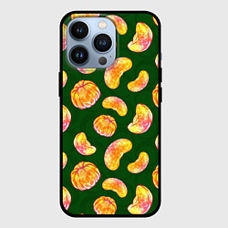 Чехол для iPhone 13 Pro Мандариновые дольки, цвет: 3D-черный
