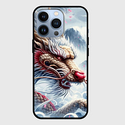 Чехол для iPhone 13 Pro Свирепый японский дракон - искусство, цвет: 3D-черный