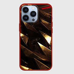 Чехол iPhone 13 Pro Золотые камни абстракт