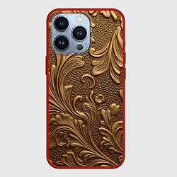 Чехол iPhone 13 Pro Золотые узоры абстракт
