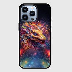 Чехол для iPhone 13 Pro Космический дракон - символ года, цвет: 3D-черный