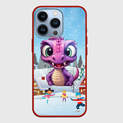Чехол для iPhone 13 Pro Милый маленький дракон 2024, цвет: 3D-красный