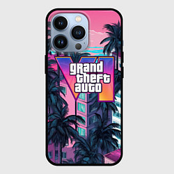 Чехол iPhone 13 Pro GTA 6 Vice logo