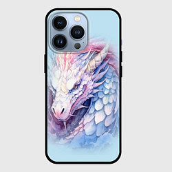 Чехол для iPhone 13 Pro Белый волшебный дракон, цвет: 3D-черный