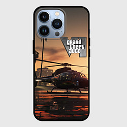 Чехол для iPhone 13 Pro GTA 6 вертолет, цвет: 3D-черный