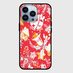 Чехол iPhone 13 Pro Рождественские узоры колокольчики