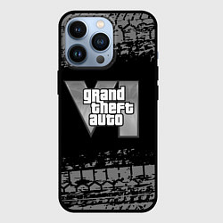 Чехол для iPhone 13 Pro GTA 6 следы шин, цвет: 3D-черный