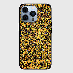 Чехол для iPhone 13 Pro Золотая мозаика, цвет: 3D-черный