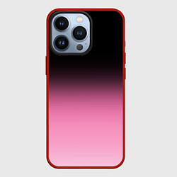 Чехол iPhone 13 Pro Черно-розовый градиент