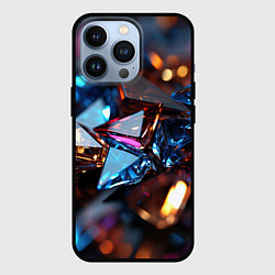 Чехол для iPhone 13 Pro Разноцветные стекла, цвет: 3D-черный