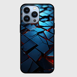 Чехол для iPhone 13 Pro Синие битые плитки, цвет: 3D-черный