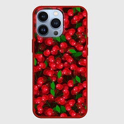 Чехол iPhone 13 Pro Красная спелая вишня