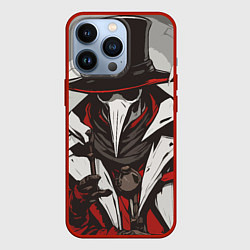 Чехол для iPhone 13 Pro Красный чумной доктор, цвет: 3D-красный