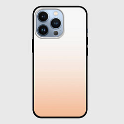 Чехол для iPhone 13 Pro Персиково-белый градиент, цвет: 3D-черный