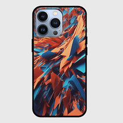 Чехол для iPhone 13 Pro Ломаные частицы - нейросеть, цвет: 3D-черный