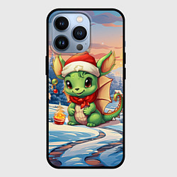 Чехол для iPhone 13 Pro Милый маленький дракон новогодний 2024 года, цвет: 3D-черный