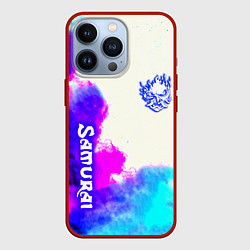 Чехол для iPhone 13 Pro Samurai neon colors, цвет: 3D-красный